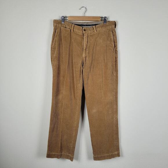 VTG Polo Ralph Lauren Pants 36x30 Brown Corduroy Preston Classic Preppy Grandpa - Picture 1 of 10